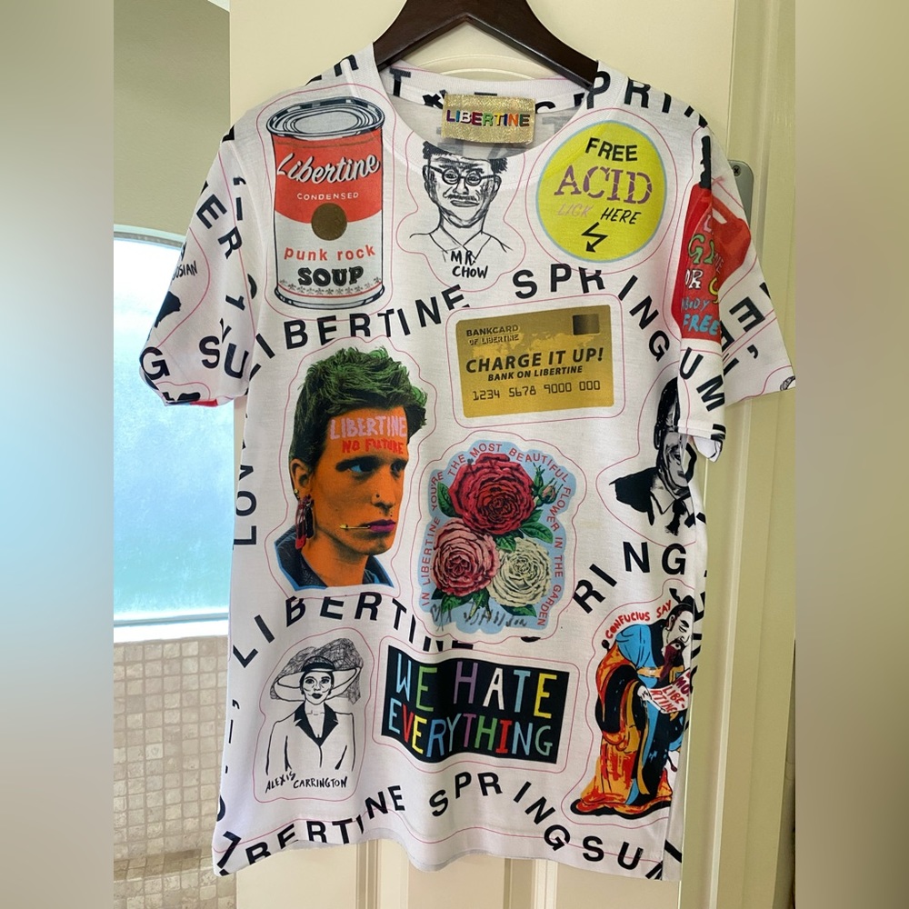 Designer women’s Tee, signed by Libertine.